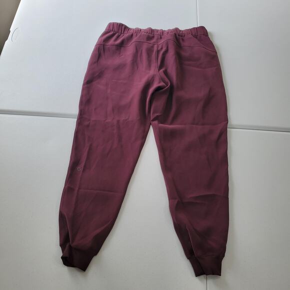 Lululemon Pants Womens 10 On the Fly Jogger Burgundy Drawstring Athleisure - Picture 2 of 10
